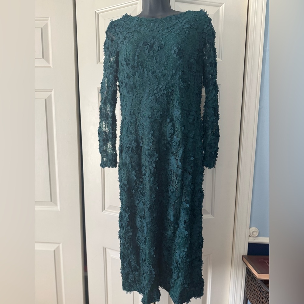 Ladies Teal Green Lace Dress size 12